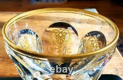Baccarat Crystal Harcourt Empire SMALL Claret Wine Glass Goblet GOLD LEAF