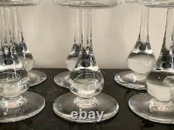 Baccarat Crystal Jose Pattern Wine Glasses Set of 8 Designed by Boris Tabacoff