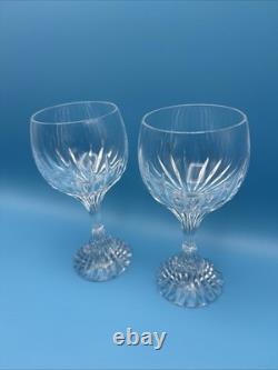 Baccarat Crystal MASSENA Claret Wine Glass or Goblet, 6 3/8 Tall Pair Of(2)