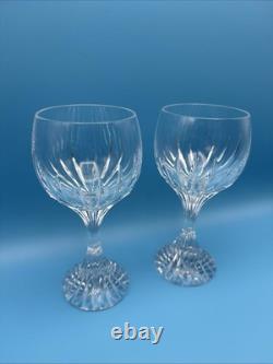 Baccarat Crystal MASSENA Claret Wine Glass or Goblet, 6 3/8 Tall Pair Of(2)