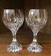 Baccarat Crystal Massena Claret Wine Glasses 6 3/8 Signed Set of 2 France NICE