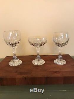 Baccarat Crystal Massena Stemware, Water Goblet, Wine Glass, Champagne Glass