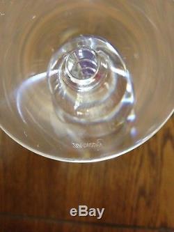 Baccarat Crystal Vega Amber 9 Wine Champagne 6 Ball Glass signed in Box France