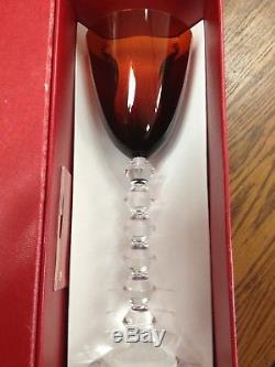 Baccarat Crystal Vega Burgundy 9 Wine Champagne 6 Ball Glass signed France