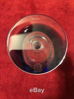 Baccarat Crystal Vega Wine Glass COBALT BLUE 9 Tall (no box)