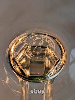 Baccarat Crystal Wine Glasses France Directoire Gold Rim Vtg Luxury Quality 6.5