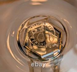 Baccarat Crystal Wine Glasses France Directoire Gold Rim Vtg Luxury Quality 6.5