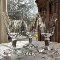 Baccarat France Biarritz Crystal Wine Glasses (3) c. 1951-1973