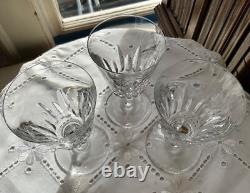 Baccarat France Biarritz Crystal Wine Glasses (3) c. 1951-1973
