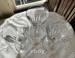 Baccarat France Biarritz Crystal Wine Glasses (3) c. 1951-1973