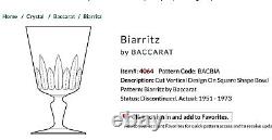 Baccarat France Biarritz Crystal Wine Glasses (3) c. 1951-1973