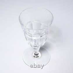 Baccarat France Bretagne Faceted Crystal Wine Glasses 9pc Lot 5.25h 3dia