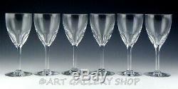 Baccarat France Crystal 6.5 GENOVA CLARET WINE GOBLETS GLASSES Set of 6
