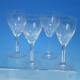 Baccarat France Crystal Cut Gonova 4 Claret Wine Glasses 6½ inches