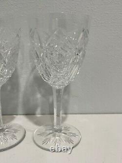 Baccarat France Crystal Lagny Pattern Set of 4 Large Wine Glasses / Goblets