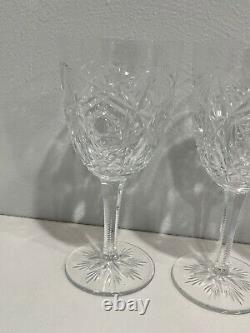 Baccarat France Crystal Lagny Pattern Set of 4 Large Wine Glasses / Goblets