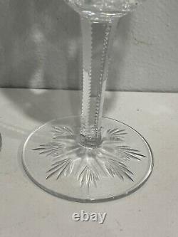 Baccarat France Crystal Lagny Pattern Set of 4 Large Wine Glasses / Goblets