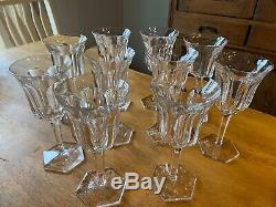 Baccarat France Crystal MALMAISON Lot Of 10- 6 3/4 WINE GOBLETS GLASSES