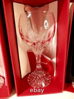 Baccarat France Crystal Massena 6 3/8 Wine Glasses / Goblets Set Of 4 Pieces