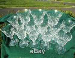 Baccarat France Crystal Piccadilly Cut 3 Water Goblets 11 Claret Port Wine Stems