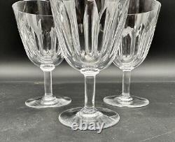 Baccarat France Crystal Set of 3 Lorraine 5-5/8 Water Wine Glasses Goblets EUC