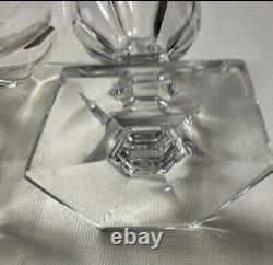 Baccarat France Harcourt Set Of 2 Crystal Wine Glasses 4.47 New Condition