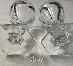 Baccarat France Harcourt Set Of 2 Crystal Wine Glasses 4.47 New Condition