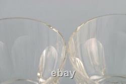 Baccarat, France. Six Art Deco red wine glasses in crystal glass