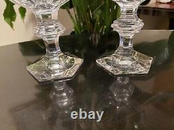 Baccarat France alcourt crystal coupe Wine Glasses 5 1/8 Pair (With Defect)