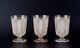 Baccarat, France, set of three Art Deco crystal wine glasses. 1930/40s