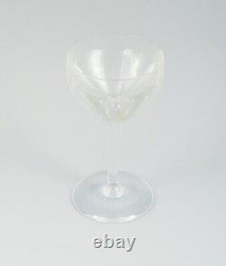 Baccarat, France, ten Art Deco crystal glasses in clear glass