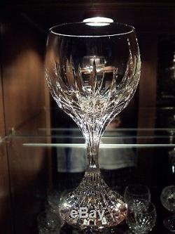 Baccarat French Crystal Massena 6 3/8 Claret Wine Glasses (7) Handmade France