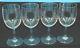 Baccarat French Crystal Set 4 Montaigne Non Optic 7 Clear Wine Glasses