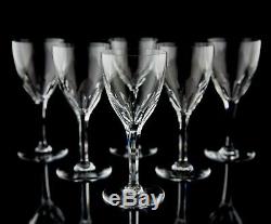 Baccarat Genova (Cut) Claret Wine Glasses Set of 6 Vintage Crystal France