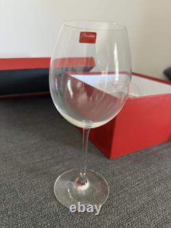 Baccarat Grand Bordeaux Glasses, Set of 2, New in Original Box
