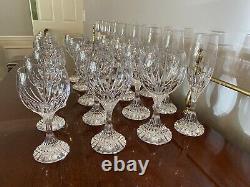 Baccarat Massena Water Wine Champagne Goblets 30 Pieces