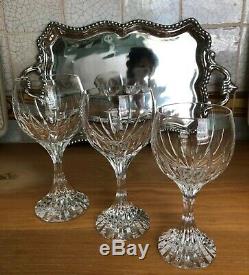Baccarat Massena Wine Goblets Complete set of 12 each of red, white and water