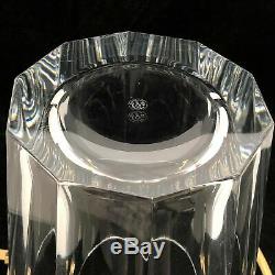 Baccarat Maxim Clear Crystal Champagne Wine Ice Bucket Gold Handles Tongs
