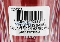 Baccarat Mille Nuits Tall American # 2 Red Wine Crystal Glass Made In France # 7