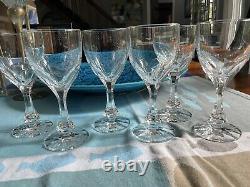 Baccarat Monaco Crystal Wine/Water Glasses- Set of 6