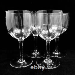 Baccarat Montaigne Optic Crystal 5-7/8 Tall Claret Wine Glasses FOUR (4)