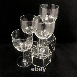 Baccarat Montaigne Optic Crystal 5-7/8 Tall Claret Wine Glasses FOUR (4)