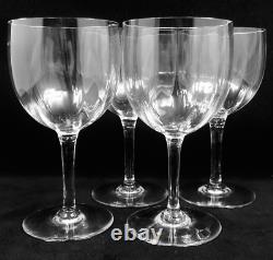 Baccarat Montaigne Optic Crystal 5-7/8 Tall Claret Wine Glasses FOUR (4)