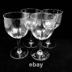 Baccarat Montaigne Optic Crystal 5-7/8 Tall Claret Wine Glasses FOUR (4)