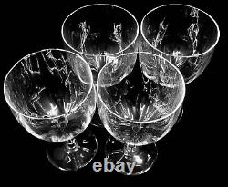 Baccarat Montaigne Optic Crystal 5-7/8 Tall Claret Wine Glasses FOUR (4)