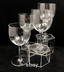 Baccarat Montaigne Optic Crystal 5-7/8 Tall Claret Wine Glasses FOUR (4)