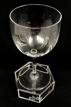 Baccarat Montaigne Optic Crystal 5-7/8 Tall Claret Wine Glasses FOUR (4)