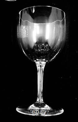 Baccarat Montaigne Optic Crystal 5-7/8 Tall Claret Wine Glasses FOUR (4)