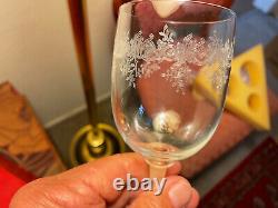 Baccarat NWT Sevigne pattern vintage crystal wine glasses with box