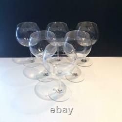 Baccarat Tastevin Crystal Set Of 6 Burgundy Wine Glasses Cr1799